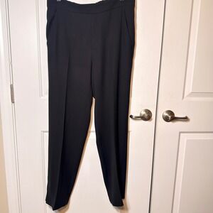 Vince Womens Black Pull On Elastic Waist Straight Leg Trousers Size Large